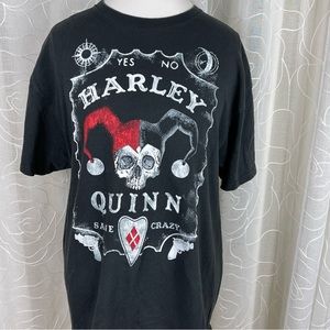 DC Comics Originals Black Harley Quinn 100% Cotton size XL Unisex T Shirt